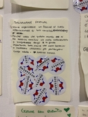 foglio con scritte e sticker