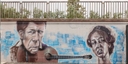 Murales esterno che si trova nel cortile esterno del lavoratorio artefacendo