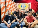 Foto di gruppo del Team di Radio Luoghi Comunidurante il Keep On Live Fest 2024 di Palermo