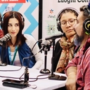 Rosa Chiara Nuzzaci di Yeahjasi Santa Spazio Culturale al Womex 2024 durante una trasmissione radiofonica