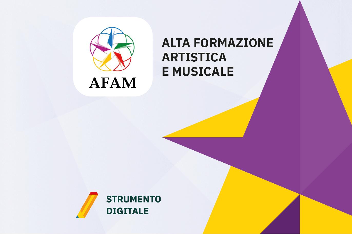 Locandina dello strumento digitale del portale di ricerca dei bandi AFAM