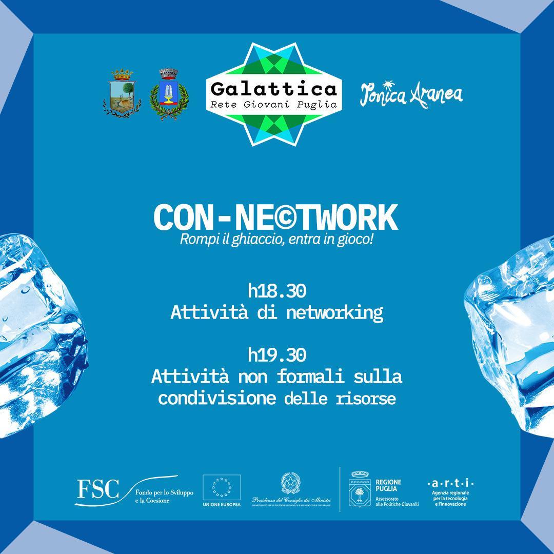 Locandina dell'evento Con-nectwork, organizzato dal Nodo di Presicce-Acquarica