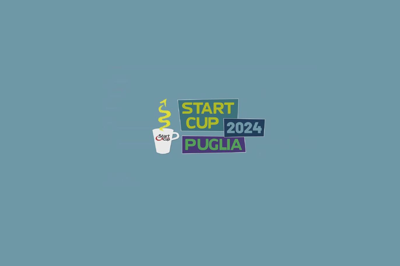 Logo ufficiale della Start Cup Puglia 2024, un concorso che promuove l'imprenditorialità e l'innovazione nella regione Puglia