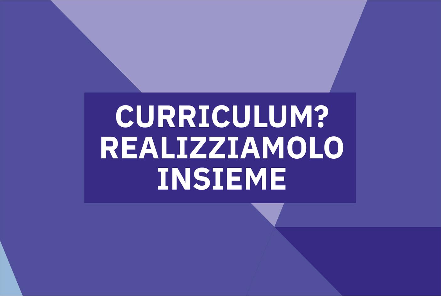 Locandina del workshop "Curriculm? Realizziamolo insieme"