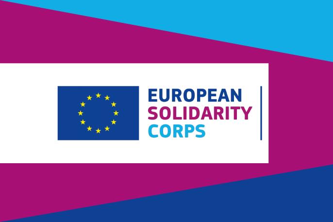 Locandina con logo European Solidarity Corps