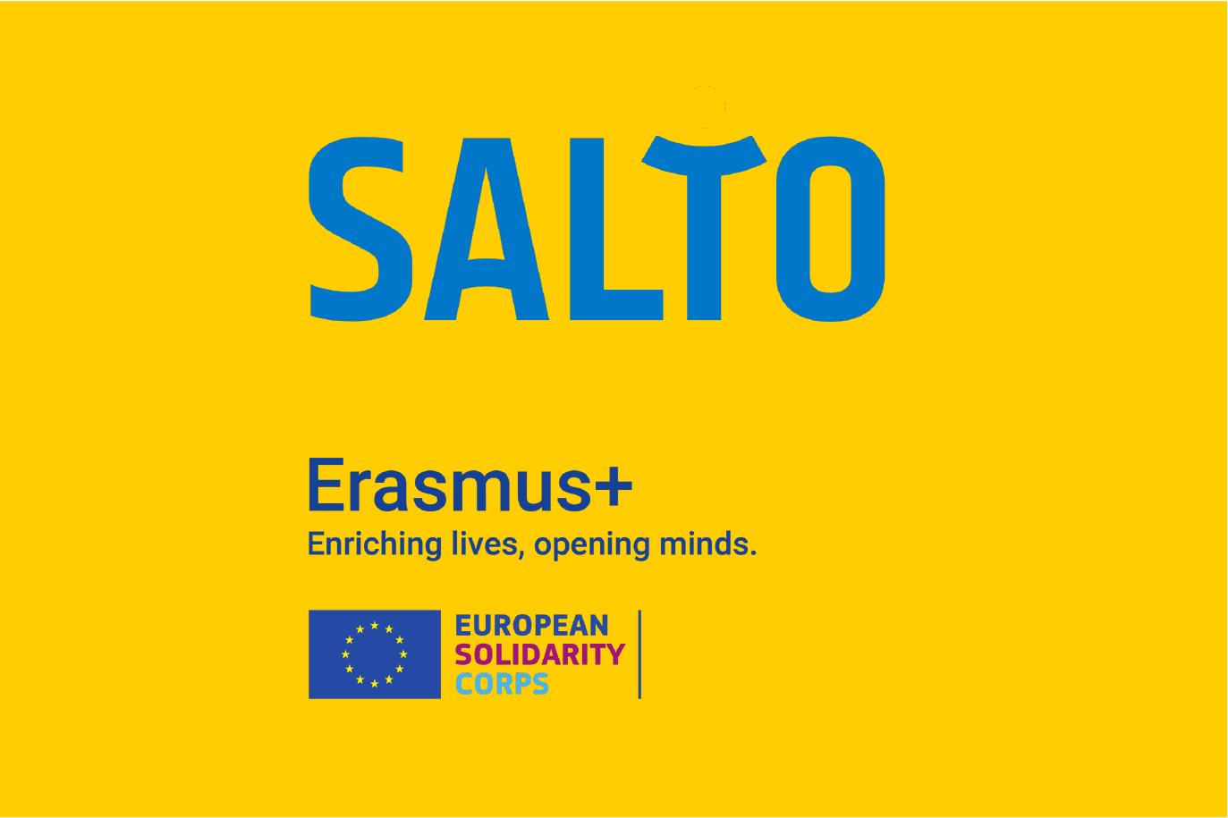 Logo Salto Youth, Erasmus+ e Corpo Europeo di Solidarietà