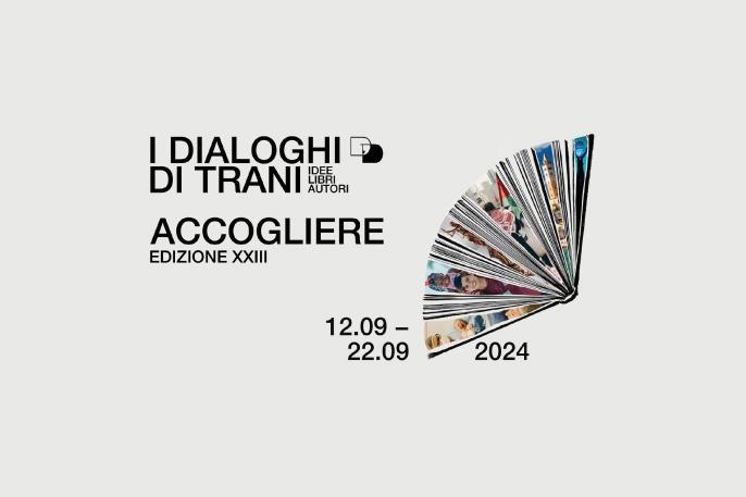 Locandina del Festival "I Dialoghi di Trani", una rassegna annuale dedicata al dialogo attivo su temi contemporanei