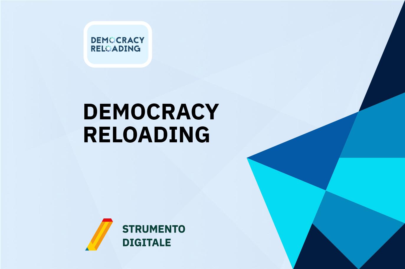 Locandina dello strumento digitale "Democracy Reloading"