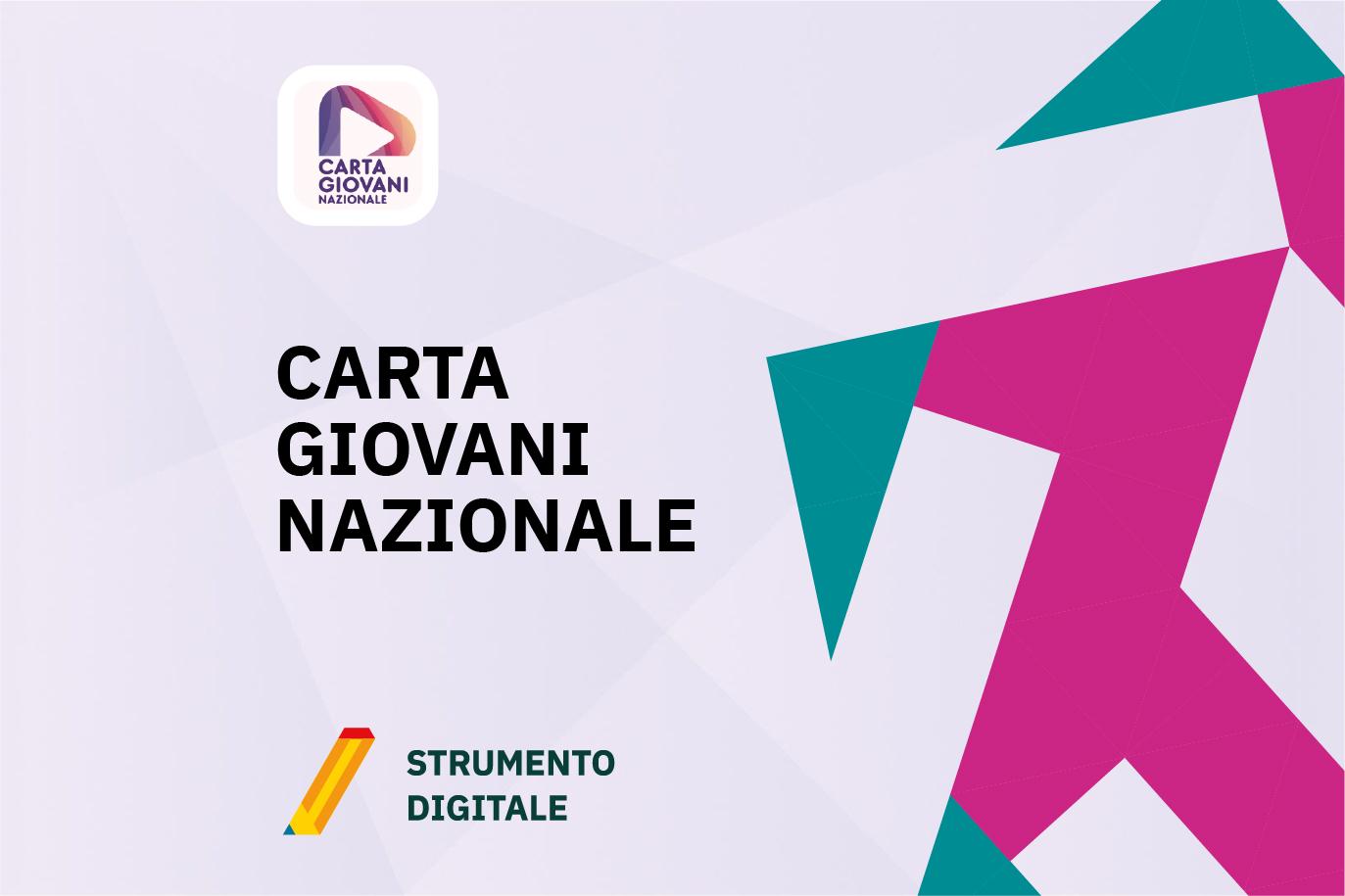 Locandina dello strumento digitale Carta Giovani Nazionale