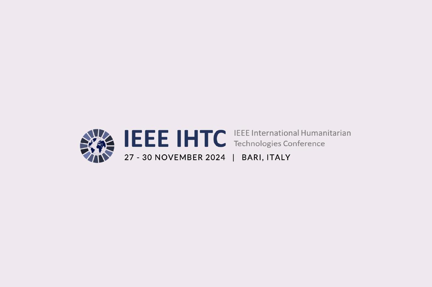 Logo dell'edizione 2024 di IEEE IHTC su sfondo viola pastello