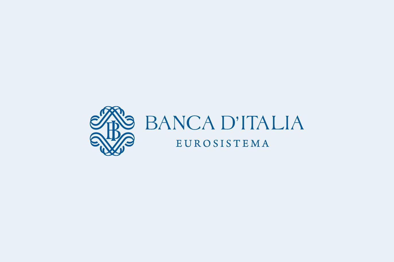 Logo della Banca d'Italia su sfondo celeste