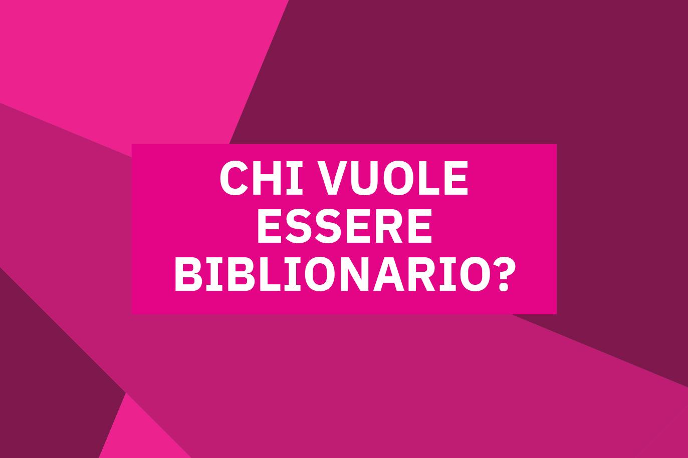 Locandina dell'evento "Chi vuole essere biblionario?" organizzato a Trepuzzi il 15 novembre