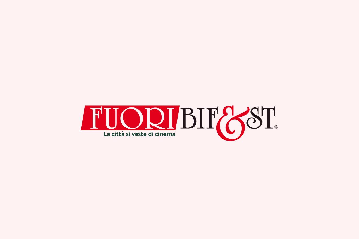 Logo ufficiale di Fuori Bif&st con lo slogan "La città si veste di cinema".