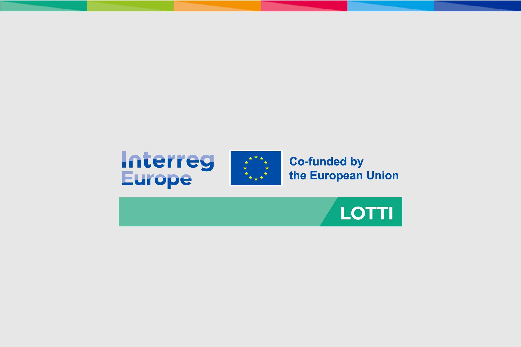 Logo ufficiale del progetto Interreg Europe - LOTTI, cofinanziato dall'Unione Europea