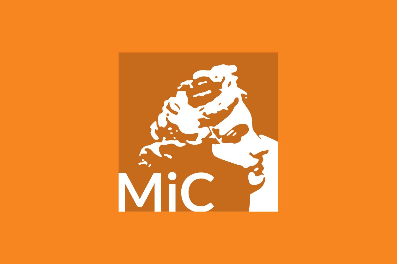 Logo istituzionale del Ministero della Cultura (MiC) su sfondo arancione.