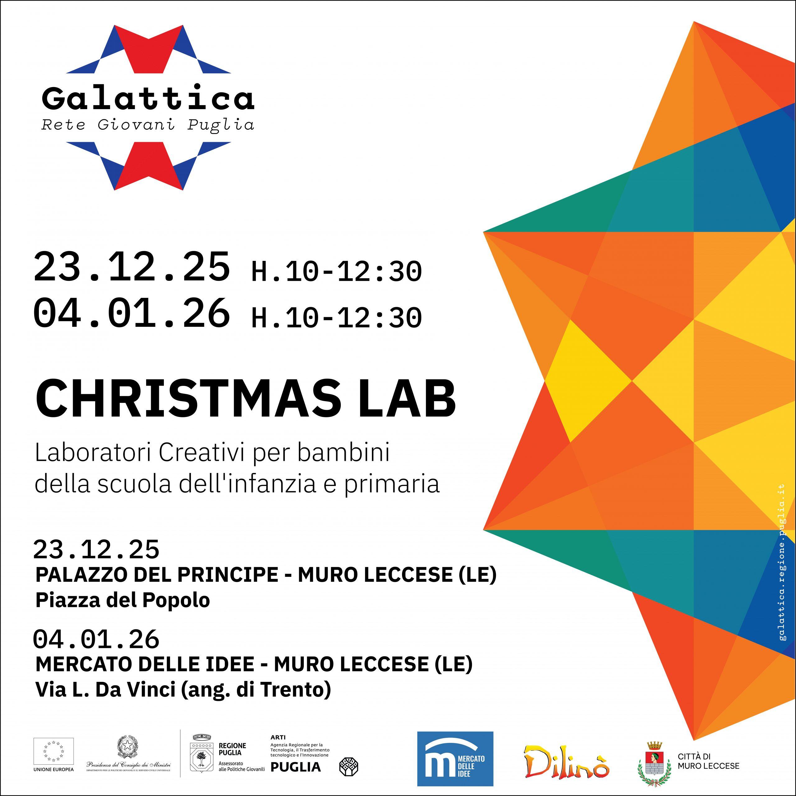 Christmas Lab, laboratori creativi del nodo galattica di muro leccese