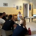 Un momento del lab dedicato all'organizzazione di eventi sportivi Sessione di ascolto con partecipanti al lab