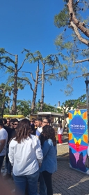 Evento di promozione dei laboratori galattica gruppo di ragazzi durante l'evento di promozione dei laboratori