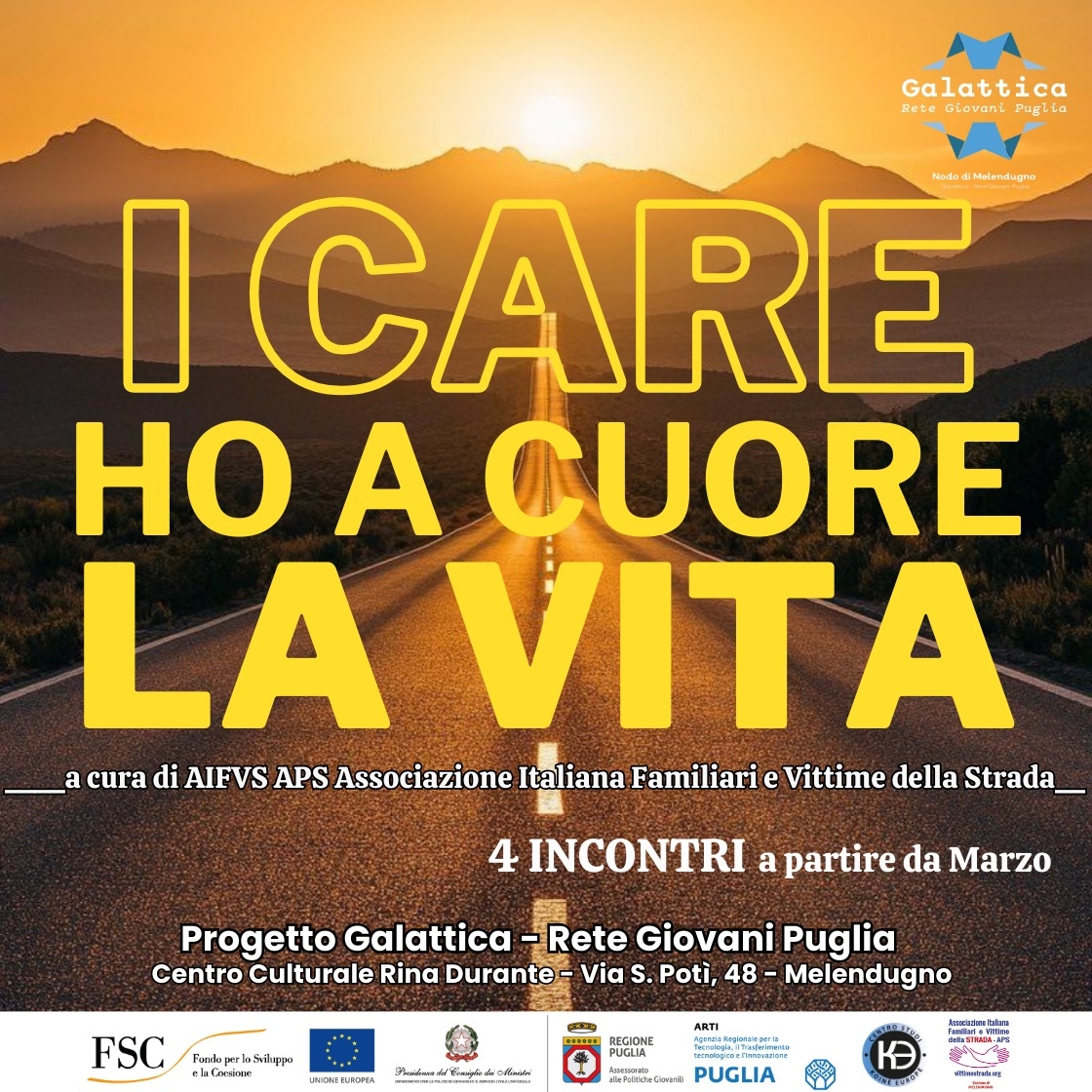 Locandina evento "I CARE - Ho a cuore la vita"