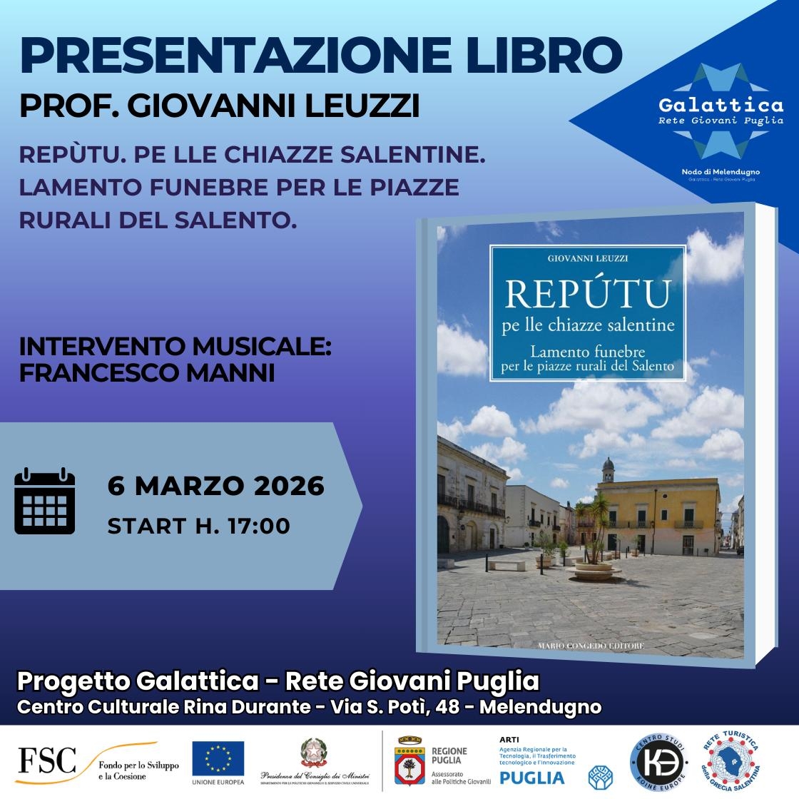 Locandina evento - presentazione libro "Reputu"