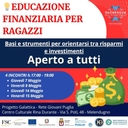 Locandina evento "educazione finanziaria per ragazzi" Locandina evento "educazione finanziaria per ragazzi"