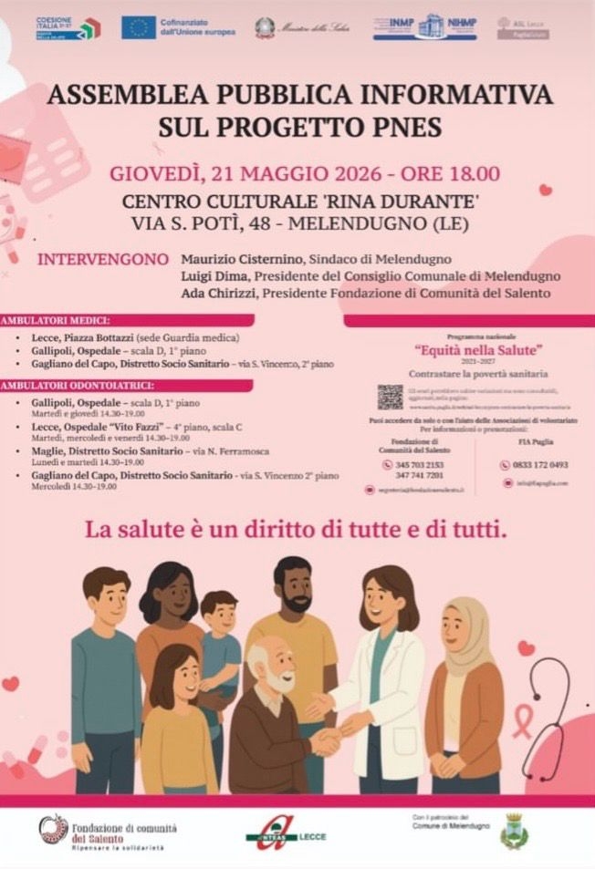 Locandina evento "Assemblea pubblica informativa progetto PNES"