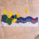 Bloodylicious - Progetto tessile Patch realizzata dal laboratorio di design rattopato e sostenibile