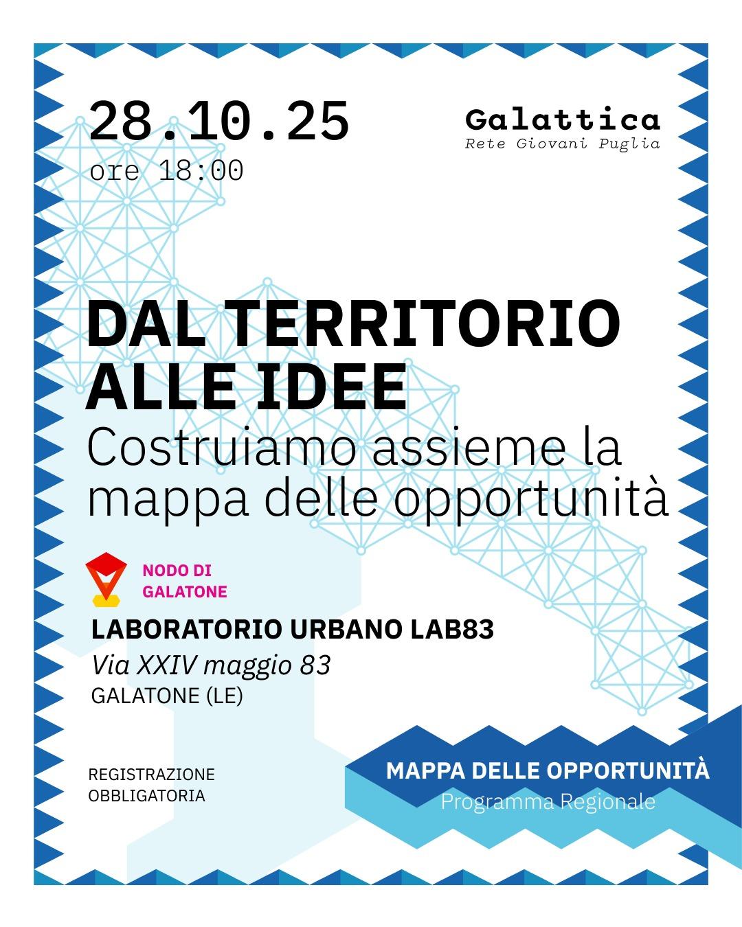 "Dal Territorio alle Idee" laboratorio per la costruzione di una mappatura territoriale su Galatone "Dal Territorio alle Idee" laboratorio per la costruzione di una mappatura territoriale su Galatone