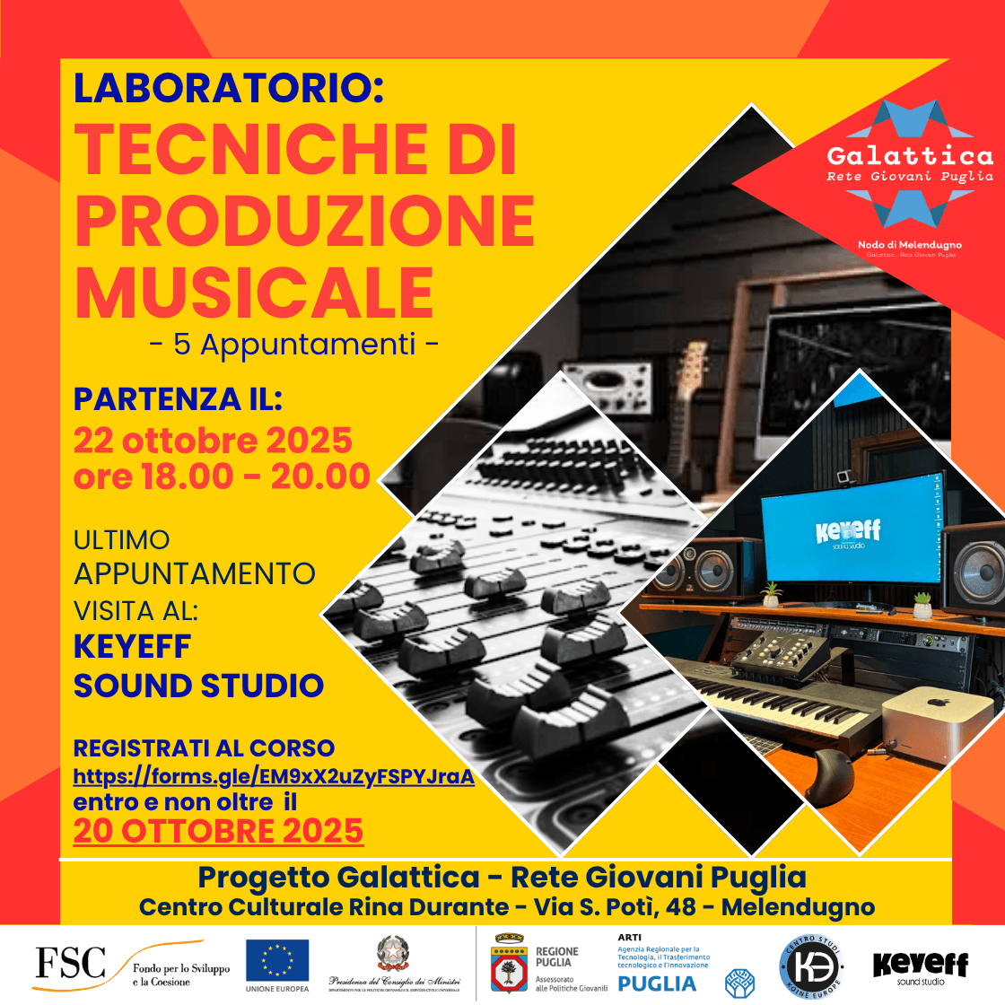 Laboratorio sulle tecniche di produzione musicale_Keyeff Sound Studio_Nodo di Melendugno