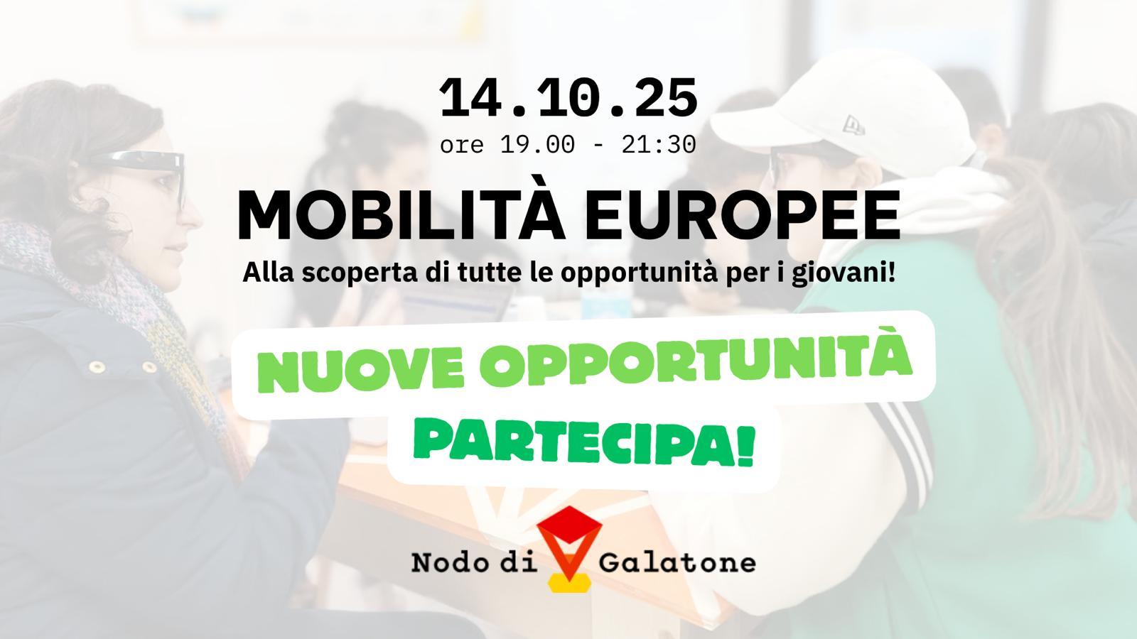 Mobilità europee, incontro informativo a cura di Fattoria Pugliese Diffusa APS presso Nodo Galattica Galatone Mobilità europee, incontro informativo a cura di Fattoria Pugliese Diffusa APS presso Nodo Galattica Galatone