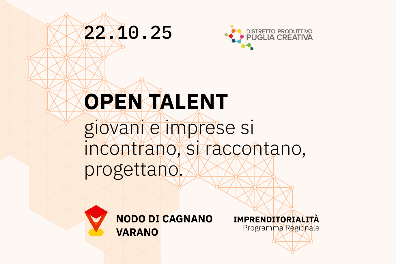 Locandina Open Talent a Cagnano Varano a cura di Bottega degli apocrifi Locandina Open Talent a Cagnano Varano a cura di Bottega degli apocrifi