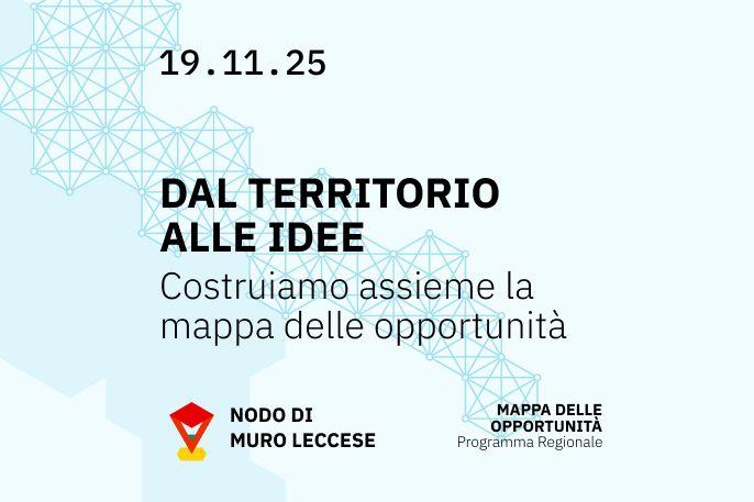 dal territorio alle idee costruiamo assieme la mappa delle opportunità laboratorio a muro leccese