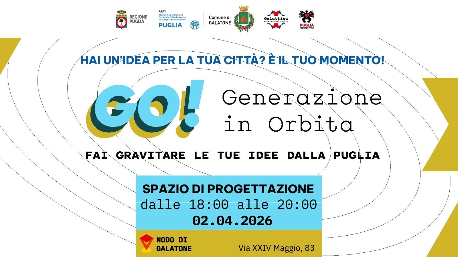 Laboratorio di progettazione GO! Nodo Galattica Galatone giovedì 2 aprile Laboratorio di progettazione GO! Nodo Galattica Galatone